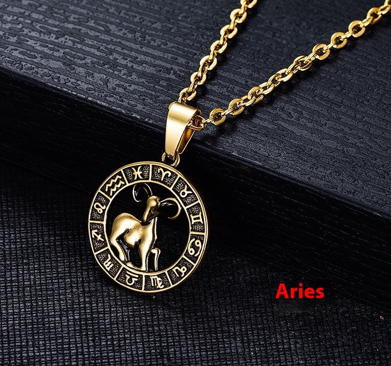 European and American Stainless Steel Cancer Pendant