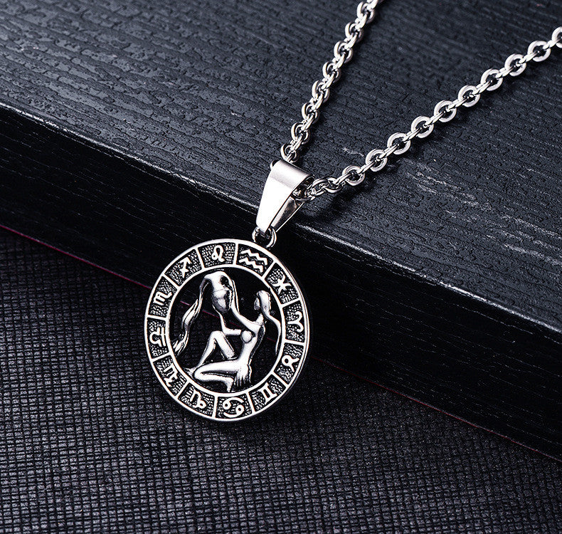 European and American Stainless Steel Cancer Pendant