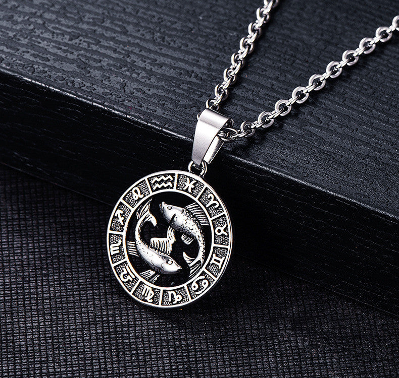 European and American Stainless Steel Cancer Pendant