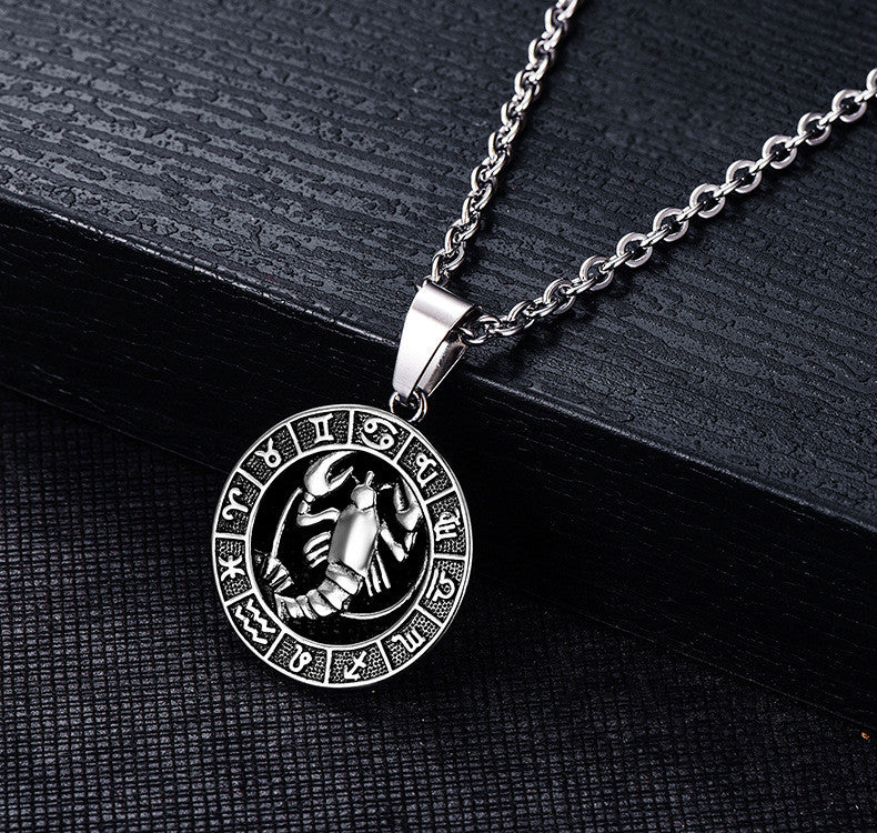 European and American Stainless Steel Cancer Pendant