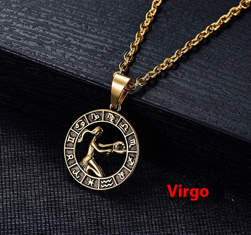 European and American Stainless Steel Cancer Pendant